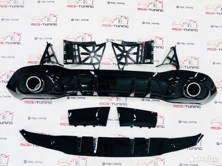 Диффузор с Chrome насадками w177 А35 AMG Седан