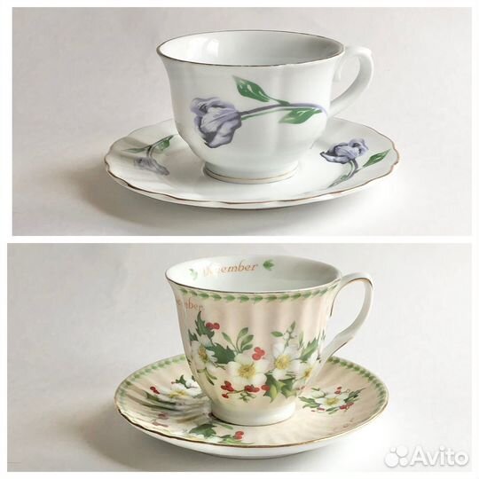 Чашки, кружки, чайные пары, банка для чая