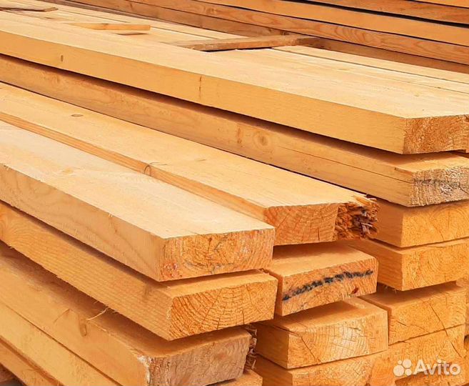 Доска обычная пиленая 25х100х6000мм сосна