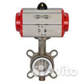 Затвор дисковый поворотный DN.ru 316L-316L-ptfe Ду40 Ру16, корпус - нержавеющая сталь, диск - нержав