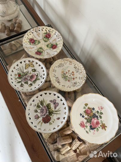 Мелочница розетка блюдце Цветы. Фарфор