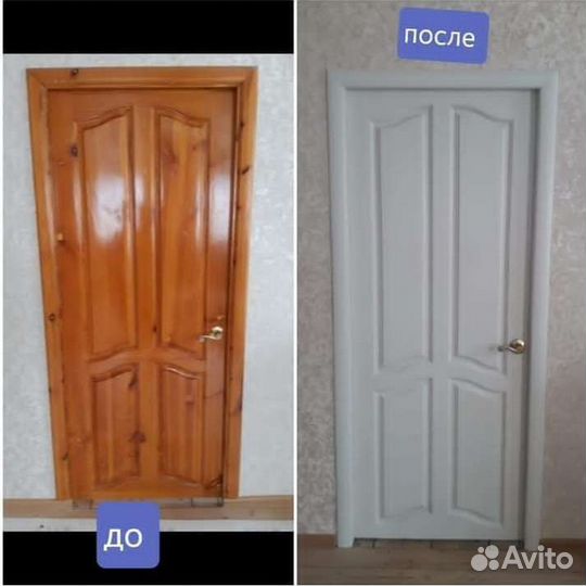 Реставрация и перекраска дверей, деревянной мебели