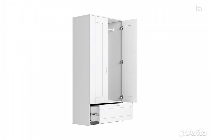 Шкаф распашной 2-х дверный с ящиком Сириус