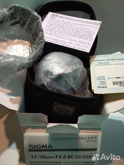Sigma AF 17-50MM F/2.8 EX DC OS HSM F/nikon