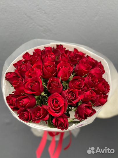 Красная роза букет