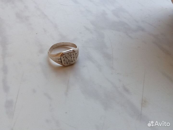 Мужская печатка серебро