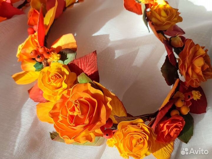 Осенний венок на голову
