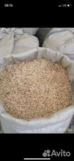 Овес в мешках