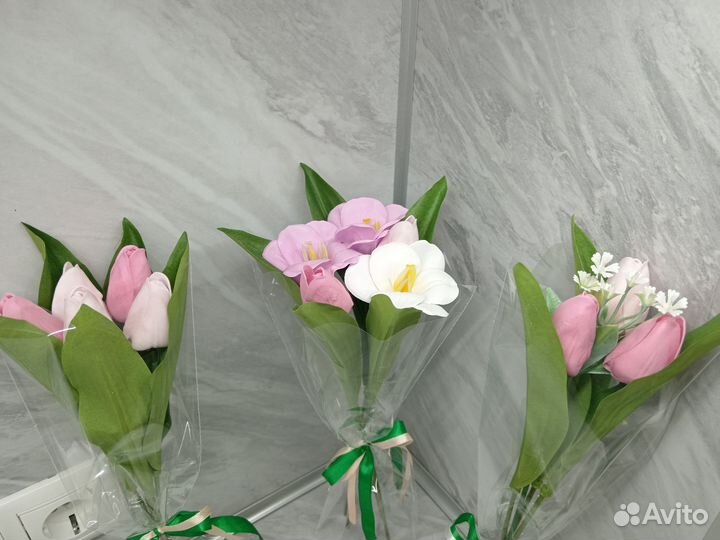 Букеты из мыла к 8 марта