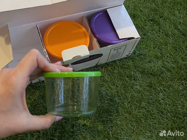 Набор стеклянных банок с крышкой Pasabahce