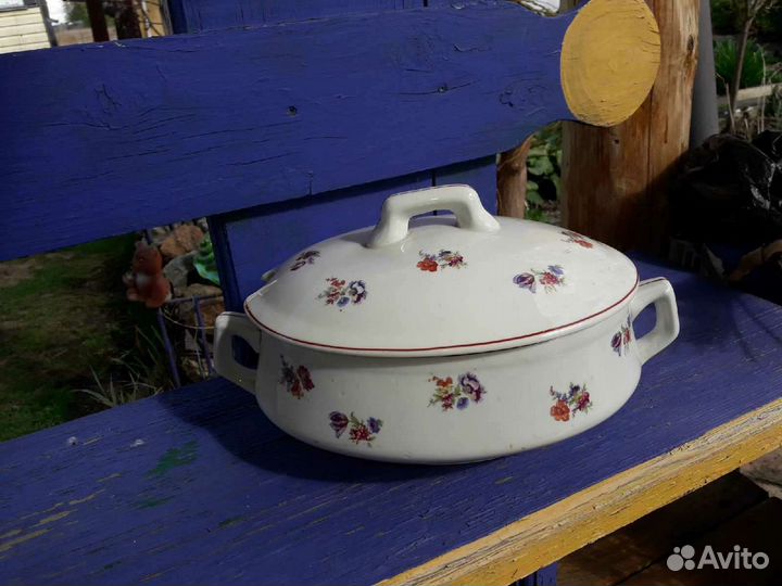 Супница фарфор СССР с крышкой