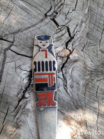 Ложка серебро/эмаль.винтаж