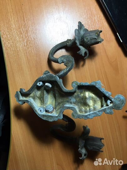 Подсвечник настенный бронза СССР