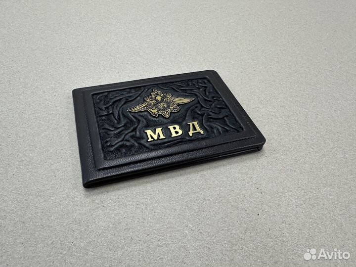 Обложка на удостоверение мвд (кожаный переплет)