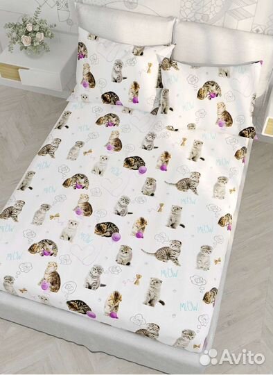 Простынь перкаль на резинке 180*80 бу