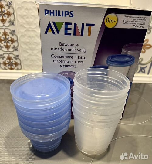 Контейнеры avent для хранения грудного молока