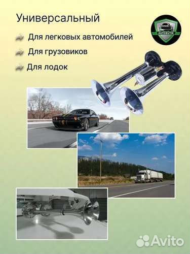 Автомобильный сигнал звуковой пневматический 2х