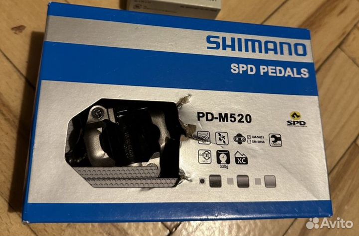 Педали новые Shimano 520 spd с шипом