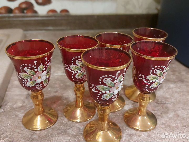 Рюмка стопка Богемия лепка Чехия