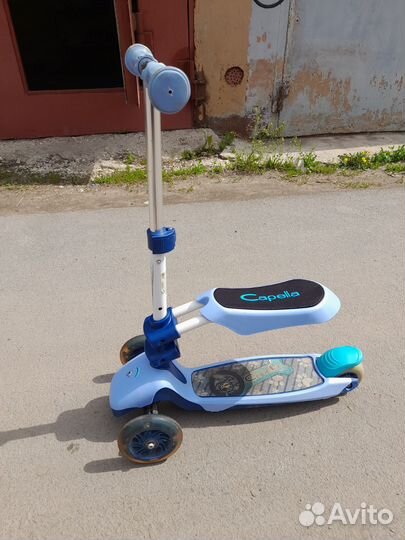Самокат Capella, детский, 3 колеса светящихся