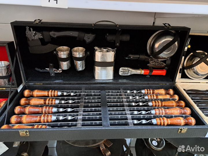 Подарочный набор шампуров, шашлычный набор, топор