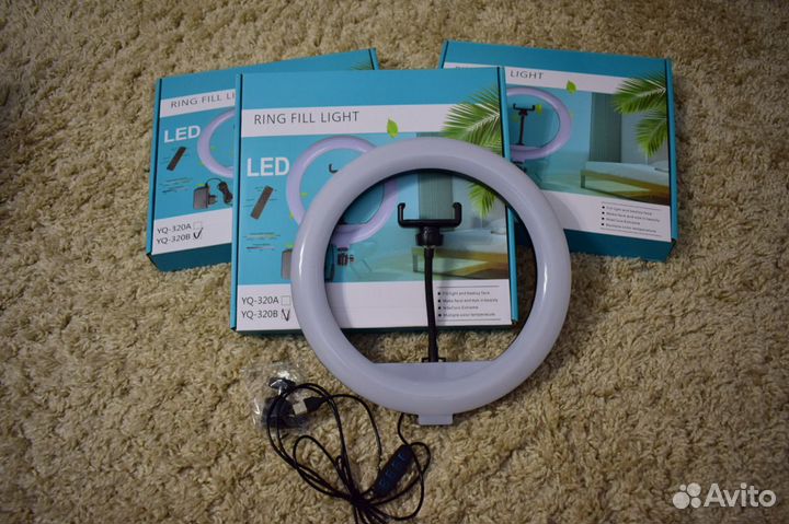 Световое кольцо 30см со штативом 210см