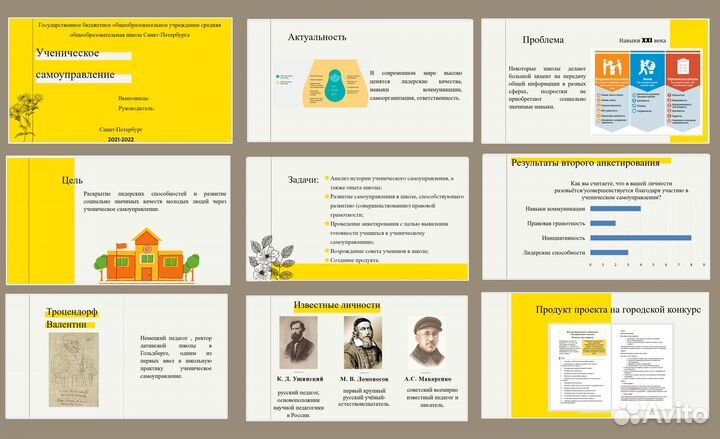 Создание презентаций, буклетов, докладов, инд. пр