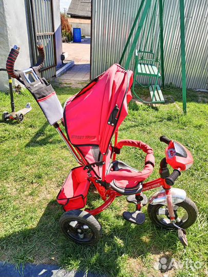 Велосипед коляска с ручкой