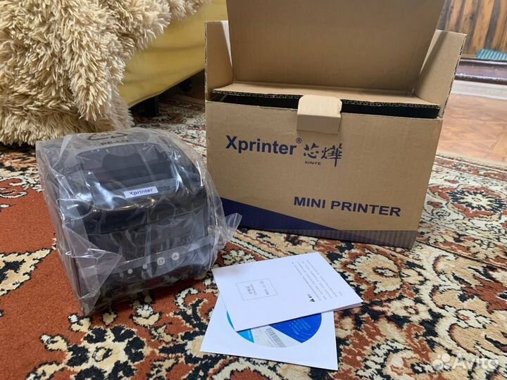 Термопринтер Xprinter XP-365B + этикетки