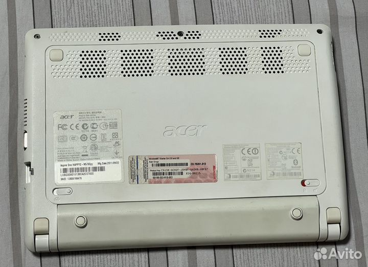 Нетбук acer aspire one 2 ядра с ssd диском