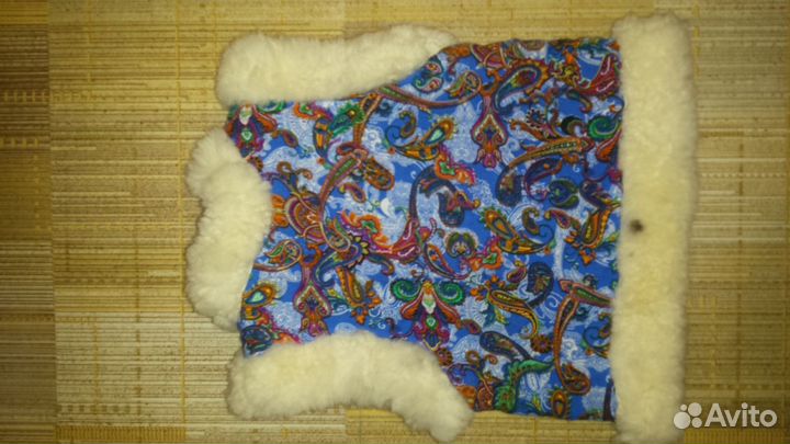 Жилет меховой русский стиль 2-5 лет