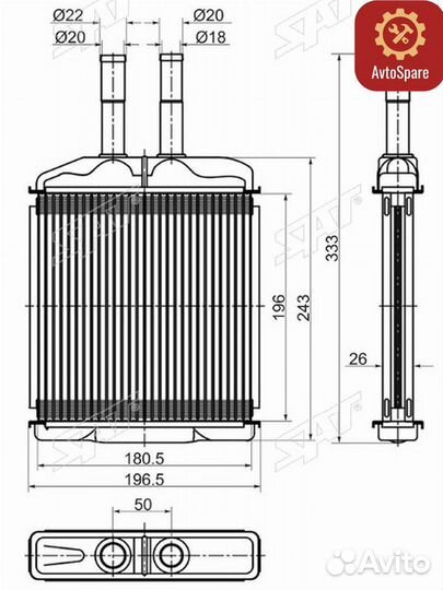 Радиатор отопителя салона chevrolet epica 06