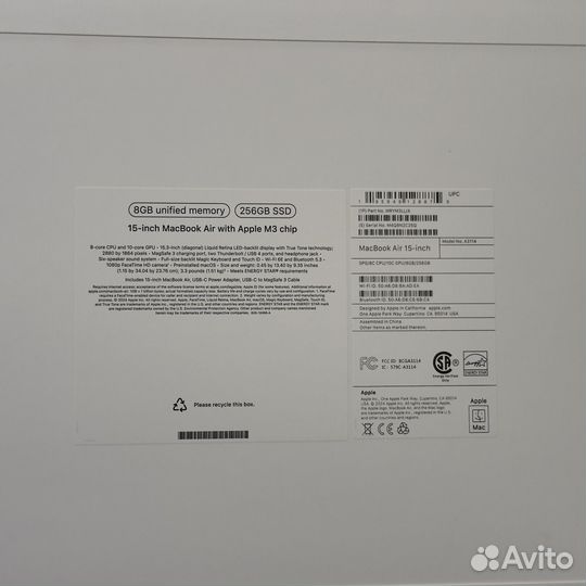 Новый MacBook Air 15 M3 2024 8/256gb Space Gray