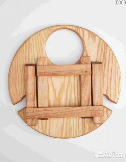 Деревянный столик винный для 2 бокалов