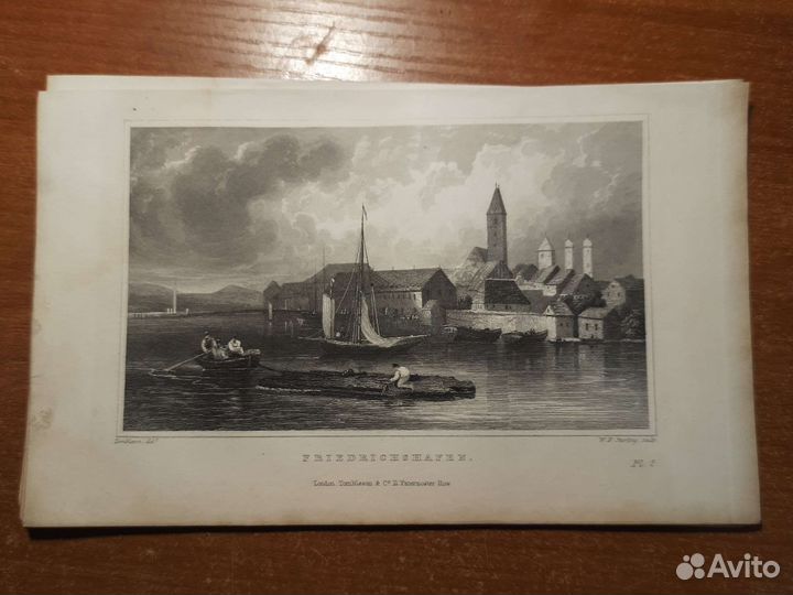 Старинные литографии середина 19 в. Лондон