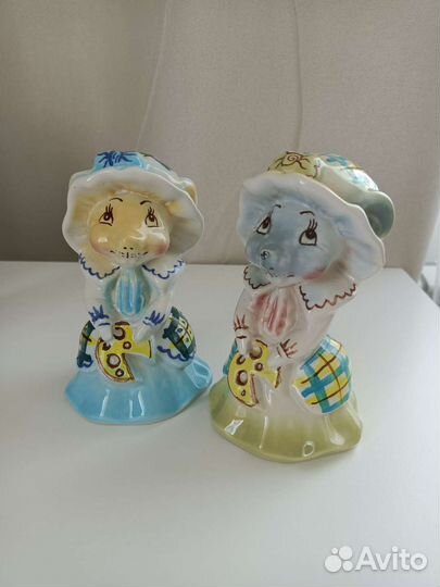 Статуэтки мышки керамика 2шт