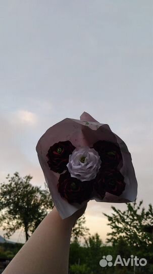 Букет из атласных лент