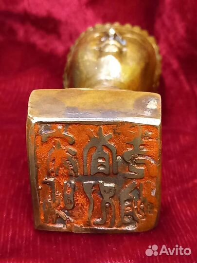 Будда. Статуэтка - печать. Штамп, бронза