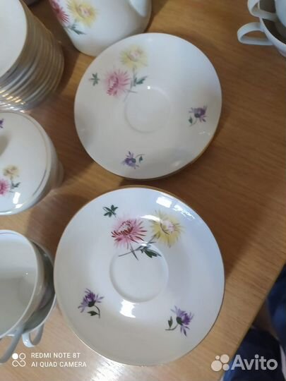 Сервиз Freiberger Porzellan Хризантемы гдр
