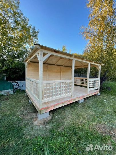 Беседка из бруса. Доставка