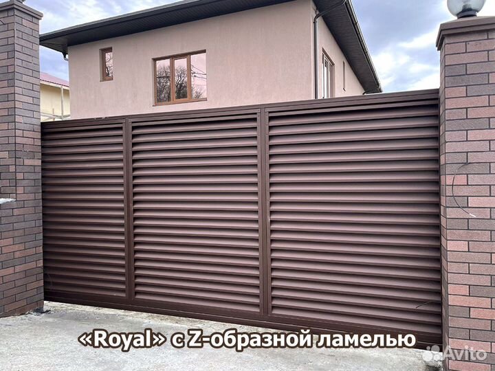 Забор жалюзи металлический