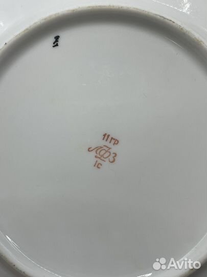 Фарфоровый чайный сервиз маки лфз (сзр)