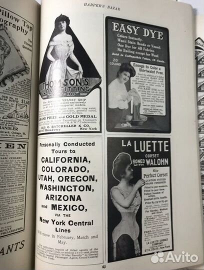 Антиквариат журнал о моде Bazaar 1905 года
