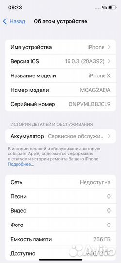 iPhone X, 256 ГБ