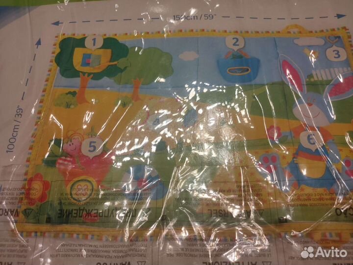 Развивающий коврик tiny love бу