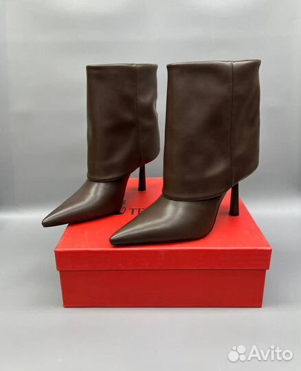 Ботильоны коричневый каблук 10см 36-41р