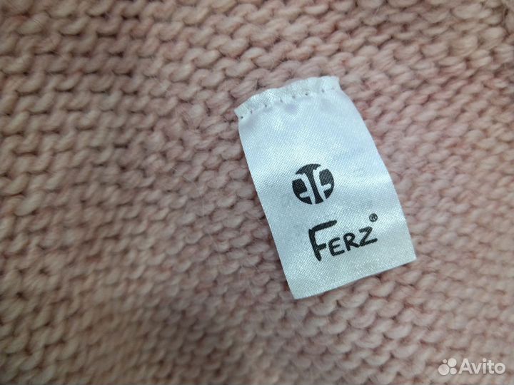 Шапка снуд вязаная женская. Цвет пудровый