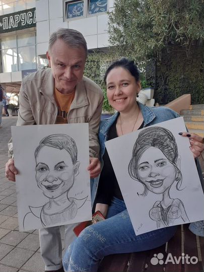 Художник-шаржист на праздник,портреты,шаржи по фот