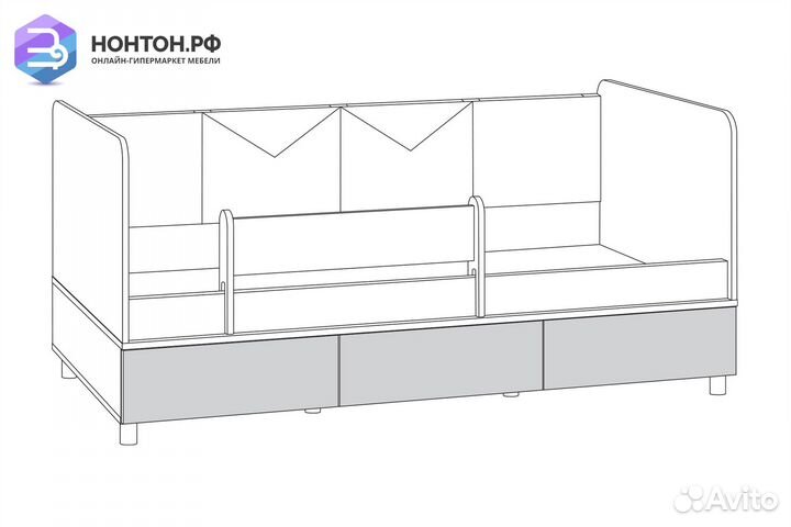 Кровать Эйп 11.40 белый шагрень