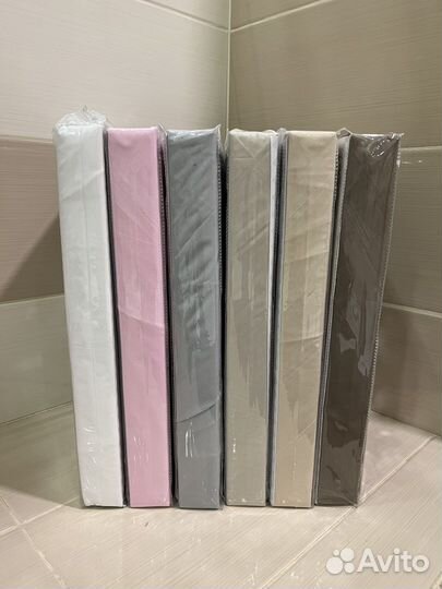 Простынь на резинке, страйп сатин 180х200 см